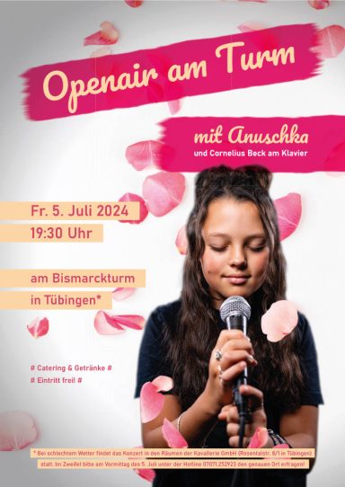 Openair am Turm 2024 2023 mit Gesangslehrer Cornelius Beck bei Tübingen